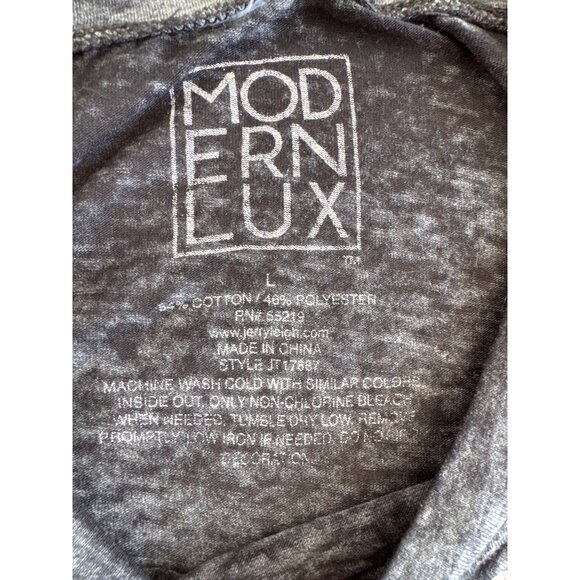 Modern Lux  Womens California Cities Burn out T-Shirt Gray Size Large - Picture 4 of 6